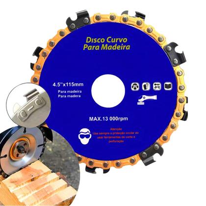 Imagem de Disco Curvo Para Esmerilhadeira Ideal Para Madeira Cortes Curvos 115mm Acabamento