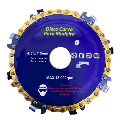 Imagem de Disco Curvo Para Esmerilhadeira Ideal Para Madeira Cortes Curvos 115mm Ferramenta