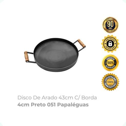 Imagem de Disco De Arado 43cm C/ Borda 4cm Preto 051 Papaléguas