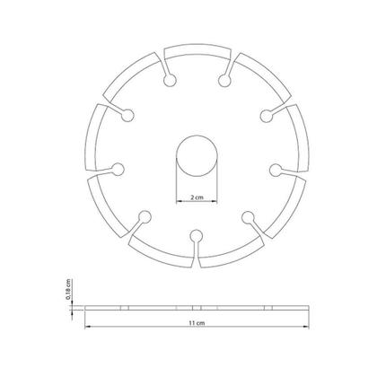 Imagem de Disco De Corte Diamantado Segmentado 4.3/8" Tramontina Standard Tramontina