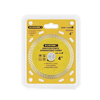 Imagem de Disco De Corte Diamantado Turbo 4 Polegadas Alta Precisão