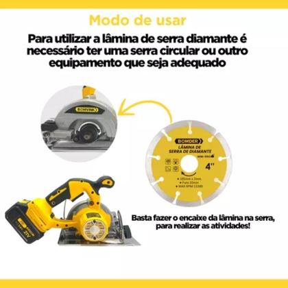 Imagem de Disco De Corte Diamantado Turbo 4 Polegadas Alta Precisão