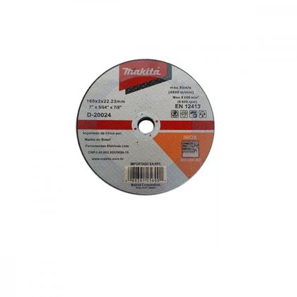 Imagem de Disco De Corte Para Inox Makita 7 X 5/64 X 7/8 D-20024-10 - Kit C/10