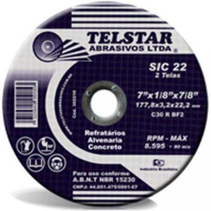 Imagem de Disco de Corte Para Refratário 7" x 3,2 mm x 7/8" Pol. - Telstar