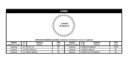 Imagem de Disco De Embreagem Ttr E / Xtz / Ybr - FISCHER