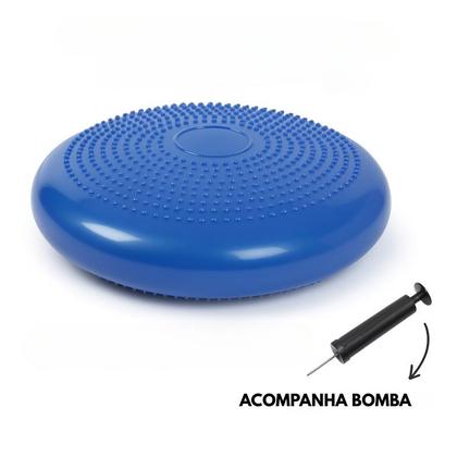 Imagem de Disco De Equilíbrio Inflável Balance Almofada Cushion Pilates Yoga Fisioterapia Fitness 33cm c Bomba
