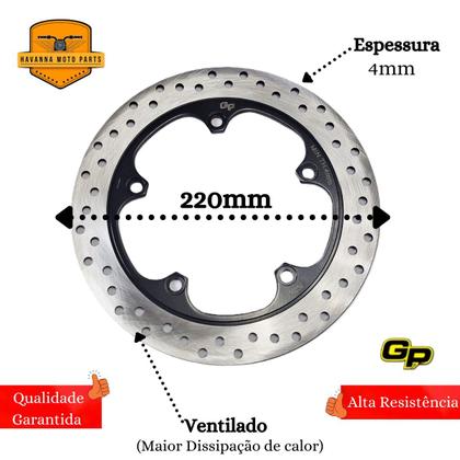Imagem de Disco de Freio Dianteiro Cb 300f Twister 2023-2024 + Pastilhas Diafrag Pro Tech Racing (Metálica)
