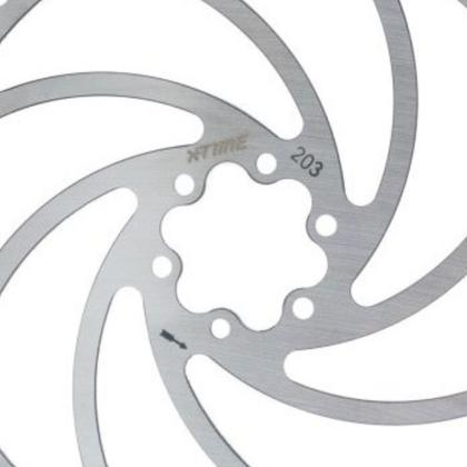 Imagem de Disco de Freio Rotor Bike 203mm X-Time Aço Inox 6 Parafusos de Fixação