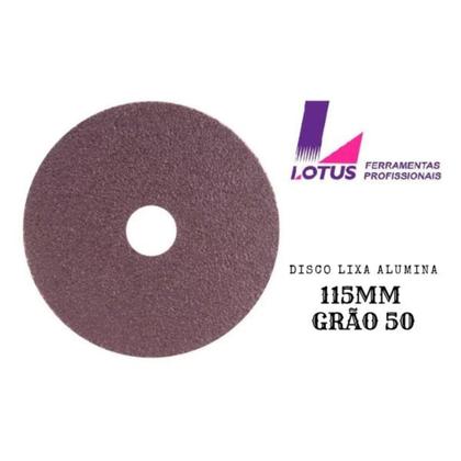 Imagem de Disco de Lixa Alumina Lotus Grão 50 115mm 10 Unidades