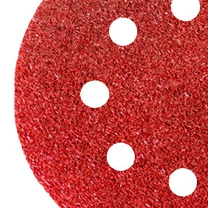 Imagem de Disco de Lixa com tiras autocolantes 125mm Com Furo -  (50 Peças) Fertak