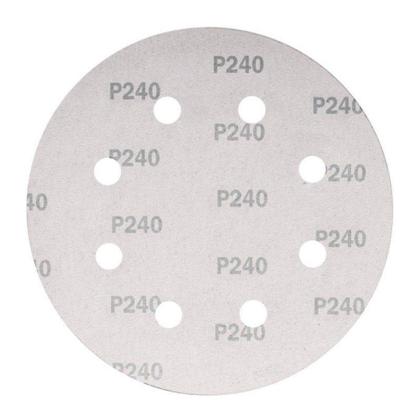 Imagem de Disco de Lixa de Parede 180mm Grana 120 8 furos 10 Peças Vonder