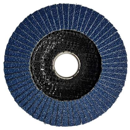 Imagem de Disco de Lixa Flap 4.1/2 POL 115 MM Aço Inox Grão 40 Kit com 10 Unidades EVALD