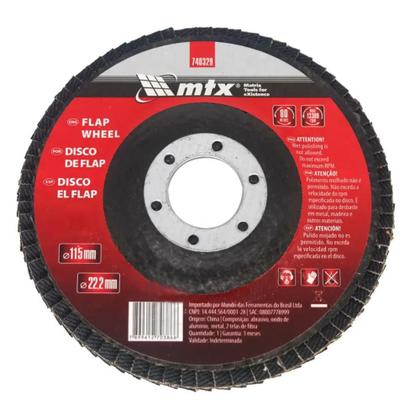 Imagem de Disco de Lixa Flap 4.1/2 POL Grão 120 740329 MTX