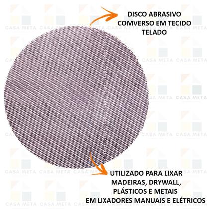 Imagem de Disco De Lixa Telada P/ Lixadeiras 225mm 240 C/velc 