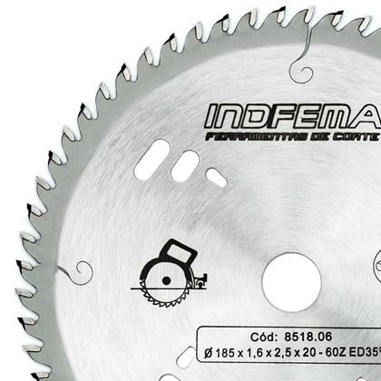 Imagem de Disco de Serra Circular de Widea HW 7.1/4 POL 185 MM 60 Dentes 8518.06 INDFEMA