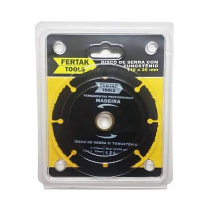 Imagem de Disco de Serra com Tungstênio 110 x 20mm Para Madeira Fertak