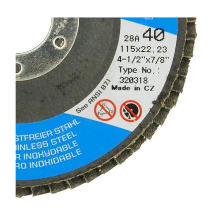 Imagem de Disco desbaste 115x22.2 gr40 flapang basic tyrolit azul