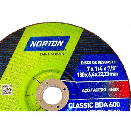 Imagem de Disco Desbaste Norton - 7''X1/4''X7/8'' - Bda 600