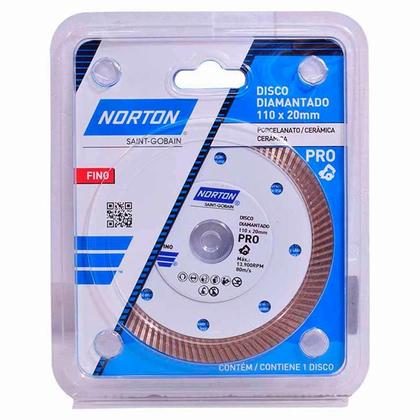 Imagem de Disco Diamantado 4.3/8 Pol Para Porcelanato Turbo Pro 70184607598 NORTON