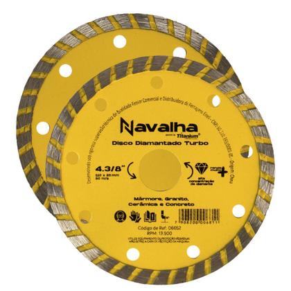 Imagem de Disco Diamantado 4.3/8 Pol X 110mm Navalha 06052 Titanium