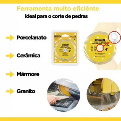 Imagem de Disco Diamantado 4 Polegadas Esmerilhadeira Alta Precisão