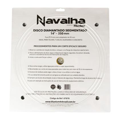 Imagem de Disco Diamantado Navalha Segmentado 14 Polegadas Titanium