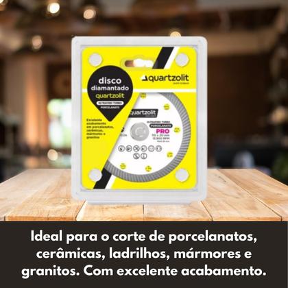 Imagem de Disco Diamantado Porcelanato Ultra Fino Turbo Quartzolit