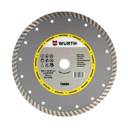 Imagem de Disco diamantado turbo 9 polegadas construção wurth