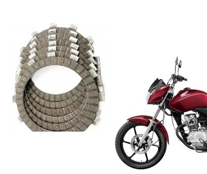 Imagem de Disco Embreagem Fricção Jogo Maxx Cg Titan Fan Nxr 125 150 Bros Ks Es Esd Mix Flex Cargo