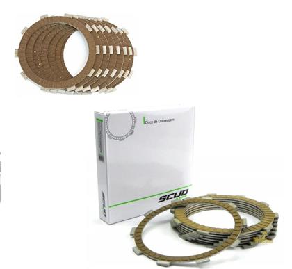 Imagem de Disco Embreagem Fricção Jogo Scud Yamaha Ybr Xtz Factor 125 Ano 2000 ~ 2014