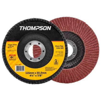 Imagem de Disco Flap 115mm X 22,2mm Grão 80 - Thompson