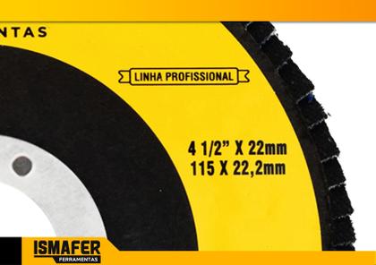 Imagem de Disco Flap 4.1/2 115 X 22mm Grão 120 Para Esmerilhadeira