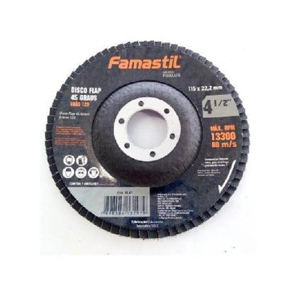 Imagem de Disco Flap 45 Graus 4 1/2 Polegadas X 120G Metal Famastil
