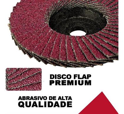 Imagem de Disco Flap Cônico 4 1/2" Grão 40/60/80/120 Aço Inox e Metais Alta Durabilidade