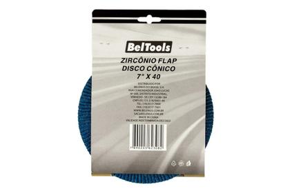 Imagem de Disco Flap Cônico 7 Polegadas Para Metal Grão 40 Beltools