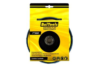 Imagem de Disco Flap Cônico 7 Polegadas Para Metal Grão 80 Beltools