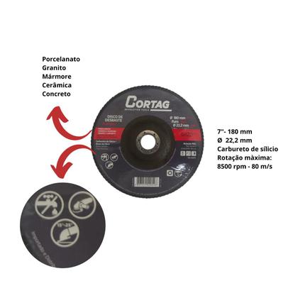 Imagem de Disco Flap de Desbaste 7 Polegadas G 120 Cortag