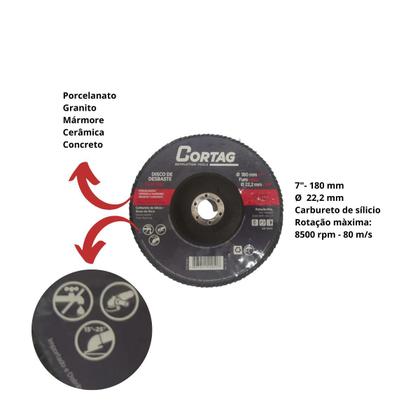 Imagem de Disco Flap de Desbaste 7 Polegadas G 40 Cortag