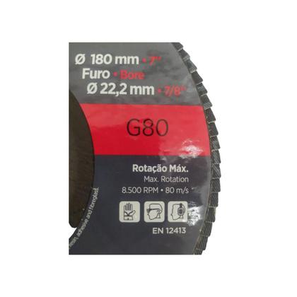 Imagem de Disco Flap de Desbaste 7 Polegadas G 80 Cortag
