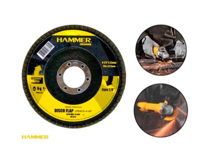 Imagem de Disco Flap Hammer 4. 1/2 110mm Grão 40 Furo 22mm