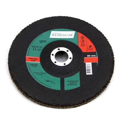 Imagem de Disco Flap Redescor Zircônio Azul 7 Pol Grão 80 C/ 10Pc