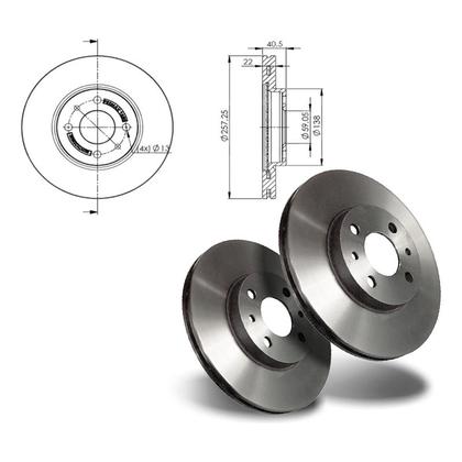 Imagem de Disco Freio Dianteiro Fiat Punto 1.6 1.8 16v 2011 A 2012