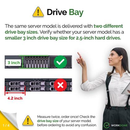 Imagem de Disco rígido Caddy WORKDONE G176J compatível com Dell PowerEdge