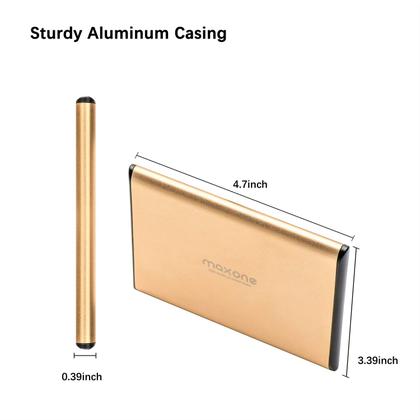 Imagem de Disco rígido externo portátil Maxone 500GB USB 3.0 - Gold