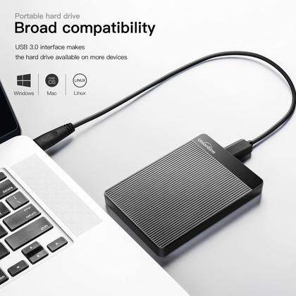 Imagem de Disco rígido externo portátil UnionSine 500GB USB 3.0 preto