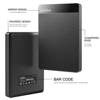 Imagem de Disco rígido externo portátil UnionSine 750GB USB 3.0 2.5"