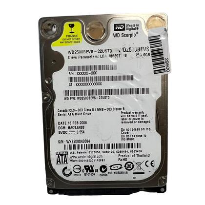 Imagem de Disco Rigido Hd Interno Western Digital 250gb 2,5 Sata Diversos Modelos