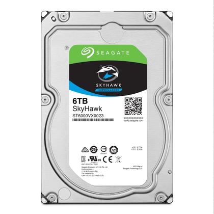 Imagem de Disco rígido Seagate SkyHawk 6TB 3.5" SATA 6Gb/s para vigilância