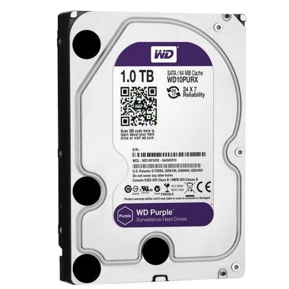 Imagem de Disco Rígido WD Purple HD 2TB para CFTV WD20PURZ Intelbras