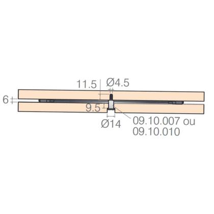 Imagem de Disco Roletado Plástico Preto 280 Mm Para Mesa Giratória